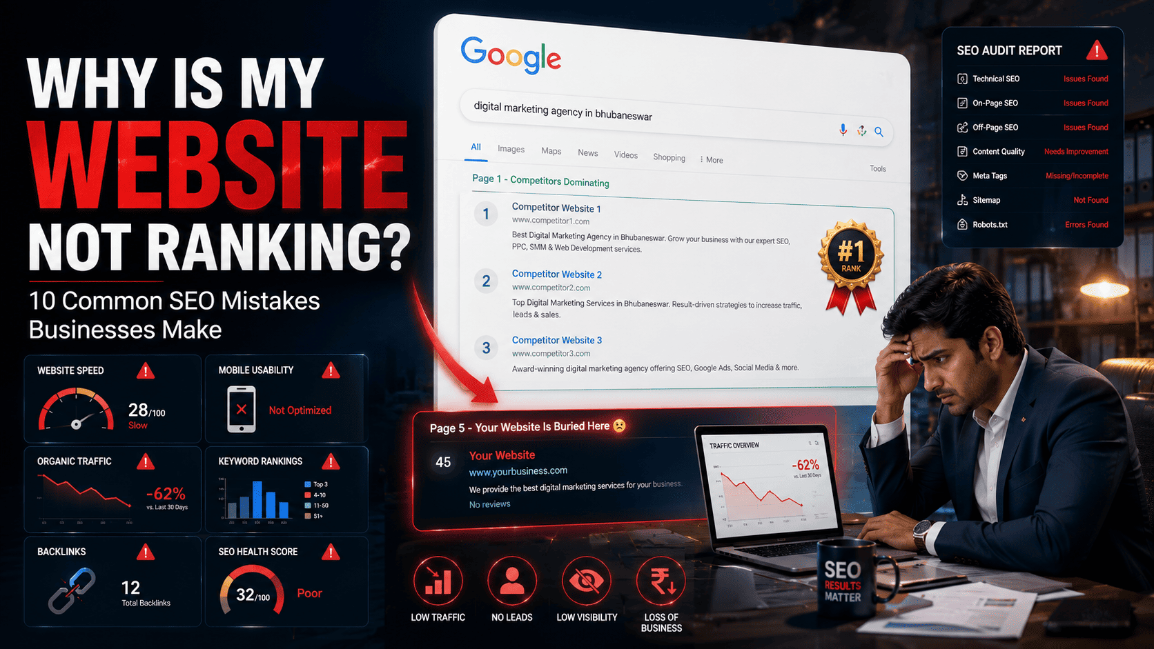 10 Reasons Your Website Is Not Ranking on Google (2026) | JJ Digital