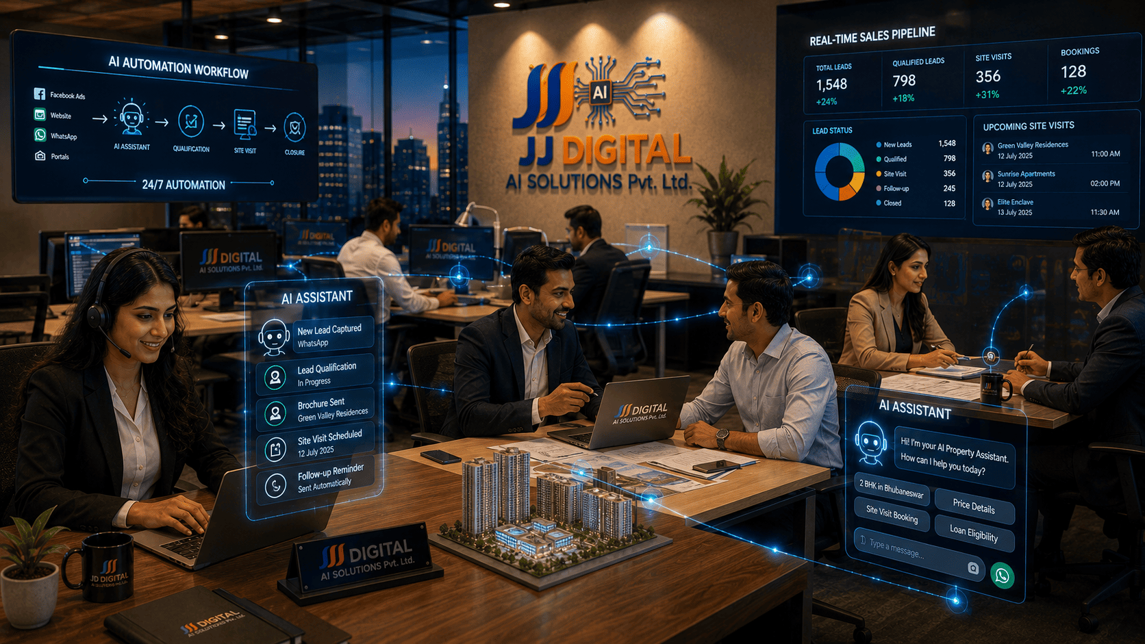 AI Automation for Real Estate: Leads, Visits, and Closings | JJ Digital